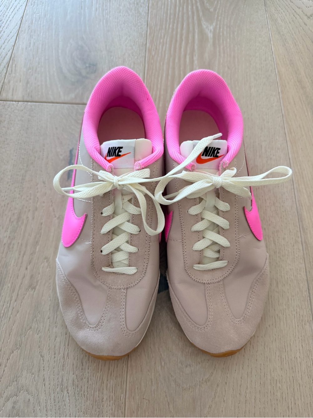 Nike Women’s Pink and Cream Retro Runner Sneakers